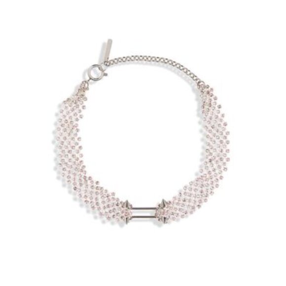 ネックレス・ペンダント Justine Clenquet BONNIE CHOCKER (BONNIECHOKER PALLADIUM) Justine Clenquet Bonnie Crystal Chain Choker Necklace in